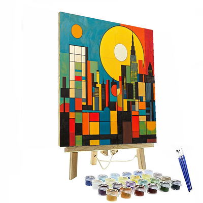 Piet Mondrian Inspired Urban Equilibrium  DIY Paint By Numbers