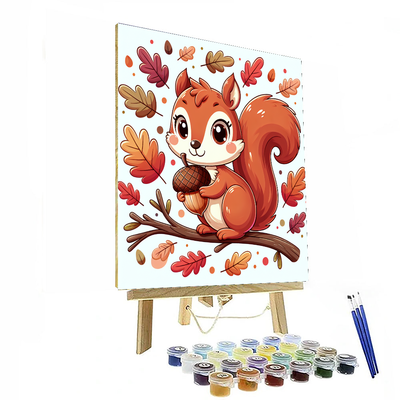 Friendly Squirrel Painting Number Kit