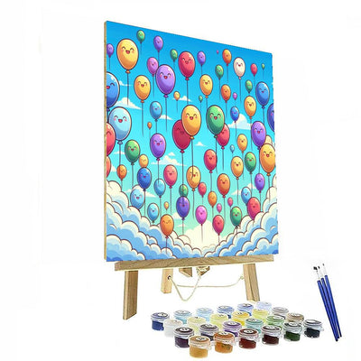 Whimsical Balloon Adventures Painting Number Kit