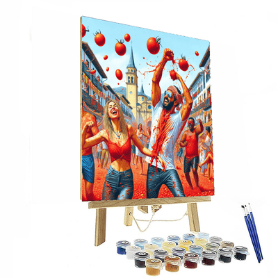 Tomatina Festival - Spain DIY Paint By Numbers