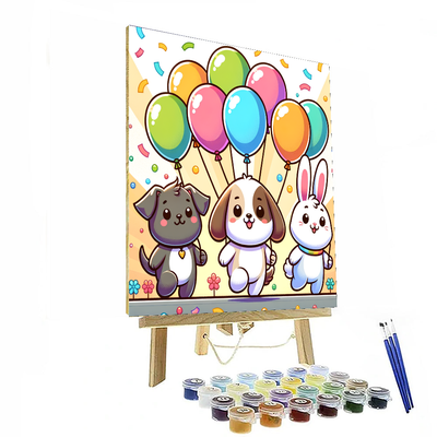 Cuddly Pet Parade Painting By Numbers Kit