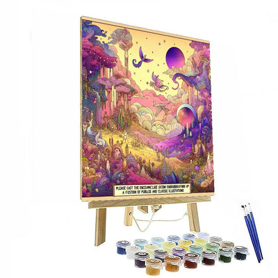 Vintage Whimsical Fantasy Painting Number Kit