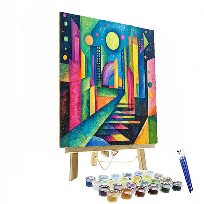 Wassily Kandinsky Inspired Futuristic City Vision  Paint By Numbers Kits