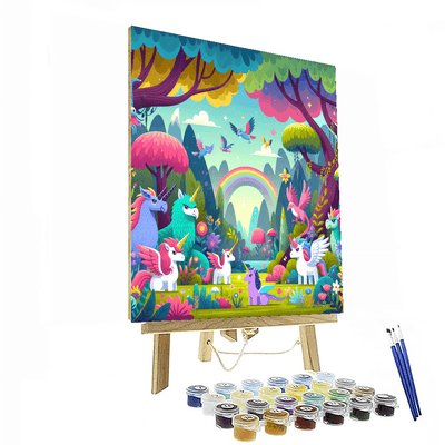 Mystical Unicorn Safari Painting By Numbers Kit