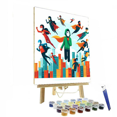 Superhero City Quest Painting By Numbers Kit