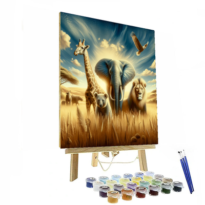 Wild Safari Scene Paint By Numbers