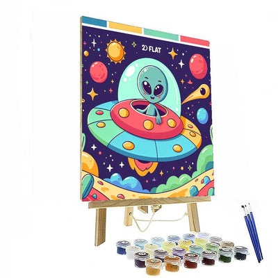 Alien's Space Adventure Numbered Painting Kits