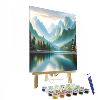 Tranquil Lakeside View Numbered Painting Kits