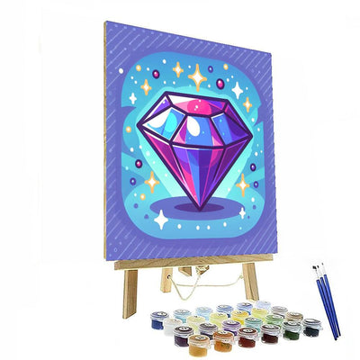 Glittering Gemstone Number Painting