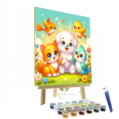 Cuddly Pet Friends Paint By Numbers Kits