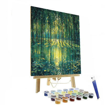 Claude Monet Inspired Verdant Reflections  Numbered Painting Kits