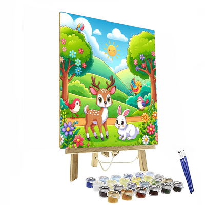 Friendly Forest Explorers Number Painting