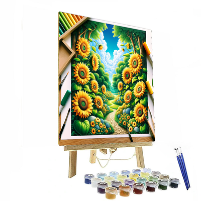 Sunflower Garden Delight Paint By Color