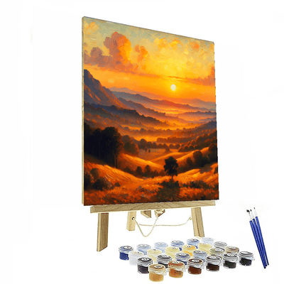 Golden Sunset Vista Number Painting