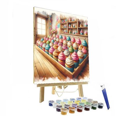 Sweet Cupcake Shop Painting Number Kit