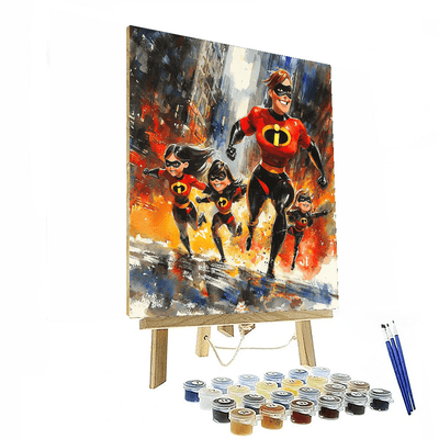 The Incredibles Family Superhero Fun - Disney Inspired DIY Paint By Numbers