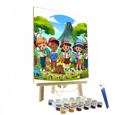 Dinosaur Detective Quest Painting By Numbers Kit