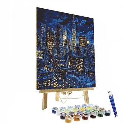 Edward Hopper Inspired Enchanting Night Lights  Paint By Numbers Art