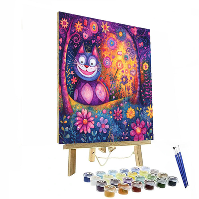 Cheshire Cat's Mischievous Adventures - Disney Inspired Paint By Color