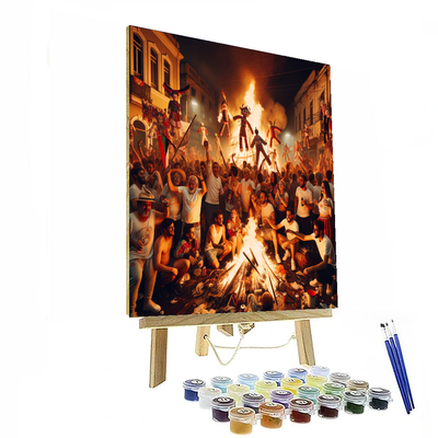 Burning Of The Devil - Guatemala Numbered Painting Kits