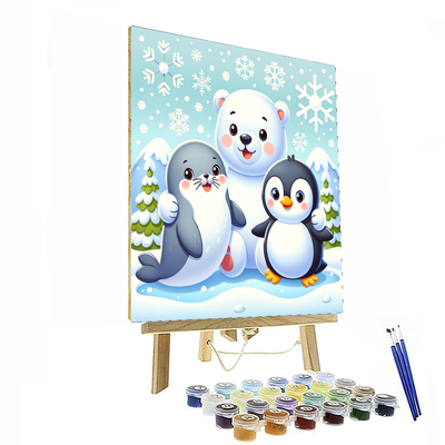 Cuddly Arctic Friends Painting By Numbers Kit