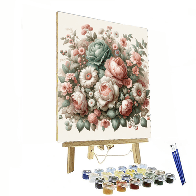 Vintage Floral Delight Painting By Numbers Kit