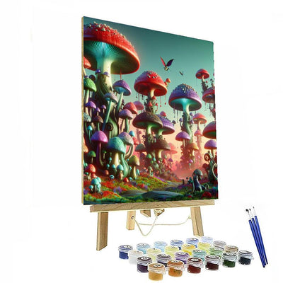 Whimsical Mushroom Kingdom Paint By Numbers