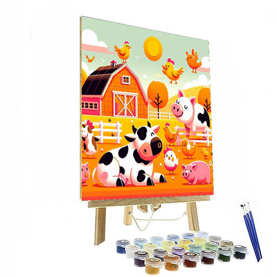 Festive Farm Fun Paint By Numbers Art