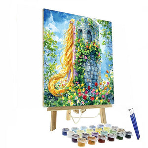 Rapunzel's Tower Garden Bliss - Disney Inspired Paint By Color