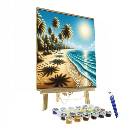 Sunlit Beach Escape Painting By Numbers Kit