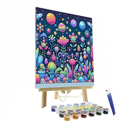 Space Garden Painting Number Kit