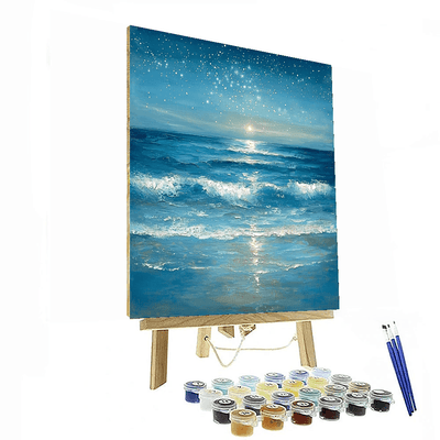 Claude Monet Inspired Starlit Ocean  Paint By Numbers Art