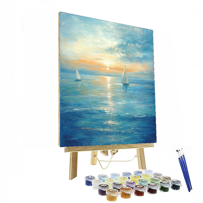 J.M.W. Turner Inspired Ethereal Seaside Escape  Painting By Numbers Kit