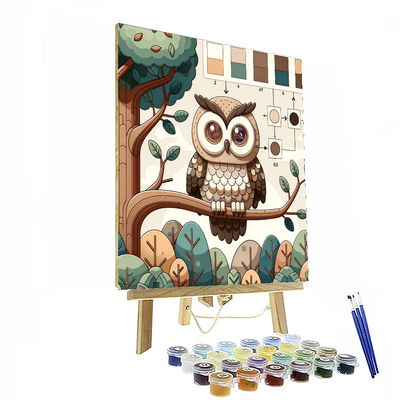 Wise Old Owl Observation DIY Paint By Numbers