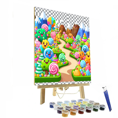 Colorful Candyland Painting Number Kit