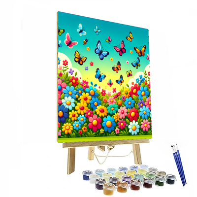 Cheery Spring Garden Painting By Numbers Kit