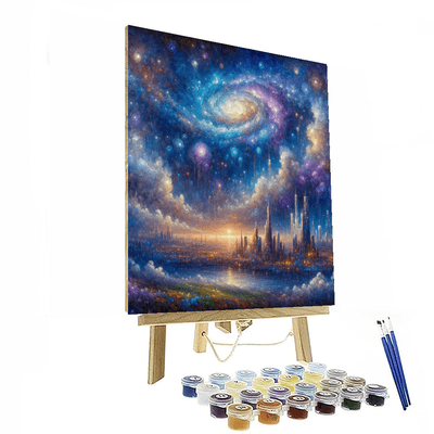 Galactic Skyline Illumination Paint By Numbers