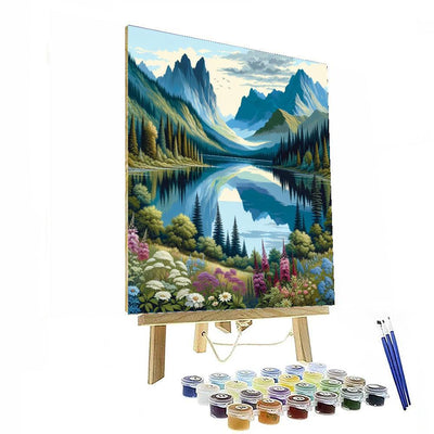 Gentle Mountain Retreat Painting By Numbers Kit