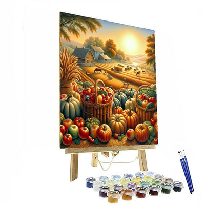 Whimsical Farm Harvest Painting Number Kit