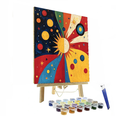 Joan Miró Inspired Celestial Whimsy  Paint By Numbers Art