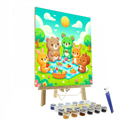 Animal Friends Picnic Paint By Number