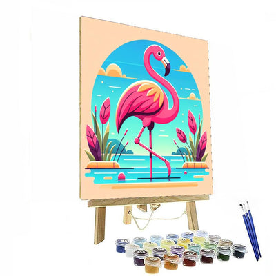 Fantastic Flamingo DIY Paint By Numbers