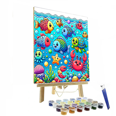 Jubilant Sea Creatures DIY Paint By Numbers