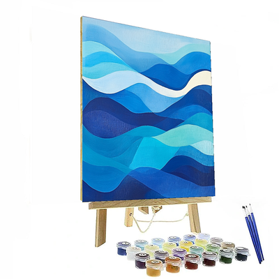 Pollock Inspired Abstract Ocean Symphony Paint By Numbers Kits