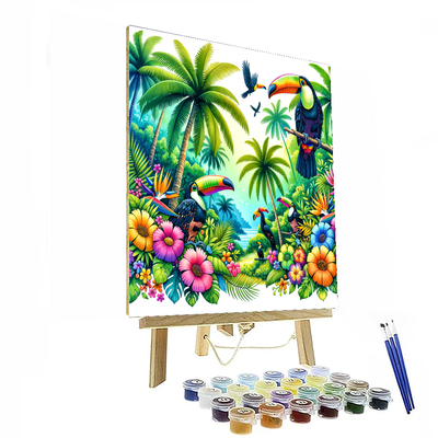 Bright Tropical Paradise Paint By Numbers Kits