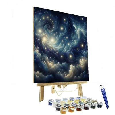 Dreamy Starry Night Sky Numbered Painting Kits