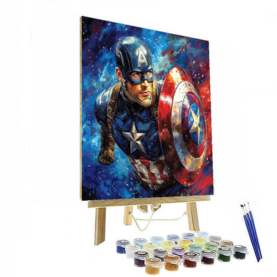 Chris Evans: The Patriotic Valor Of Captain America Paint By Color