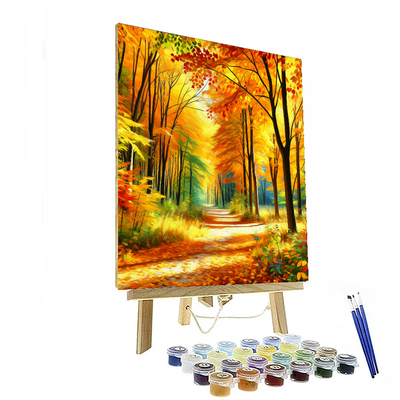 Autumn Forest Stroll Paint By Numbers Art