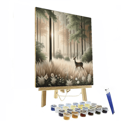 Gentle Deer At Dawn Paint By Number