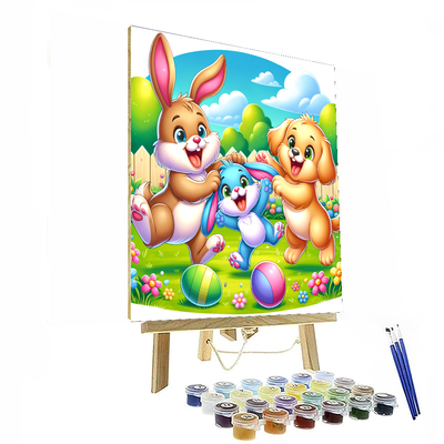 Bouncy Animal Friends DIY Paint By Numbers